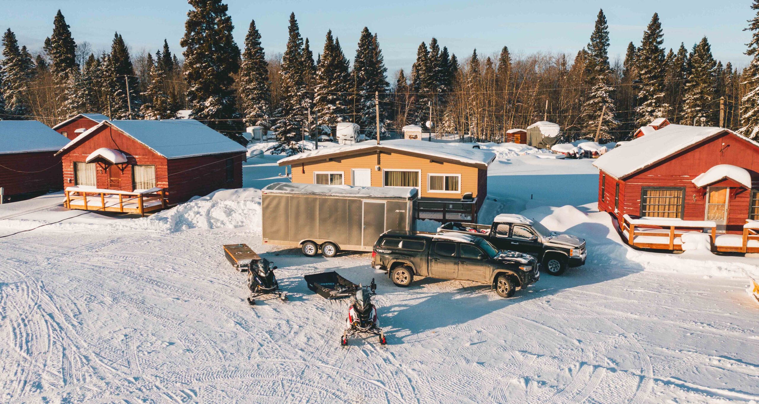 Ice fishing in Northern Manitoba